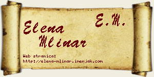 Elena Mlinar vizit kartica